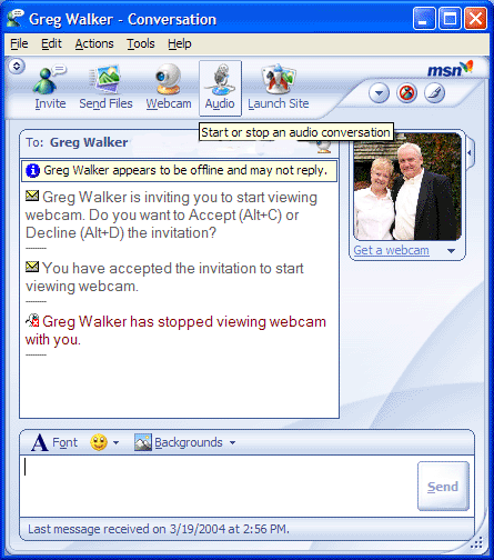 MSN Messenger Audio Chat